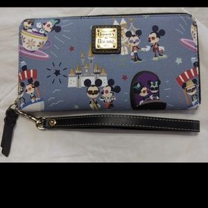 Dooney & Bourke x Disney Jerrod Maruyama Hipster Minnie & Mickey Wallet Wristlet